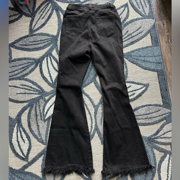 JC & JQ Distressed Flare Bell Bottom Denim Jeans - Picture 4 of 9